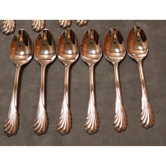 Yamazaki Cove Teaspoons (6) Stainless Flatware - Picture 1 of 3